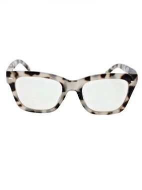 NWOT Foster Grant Square Gray Tortoise Shell Print Blue Light Glasses